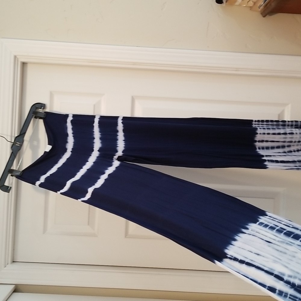 Blue Tye Dye Wide Leg Pants